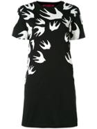 Mcq Alexander Mcqueen Swallow Signature T-shirt Dress - Black
