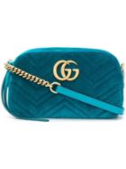 Gucci Gg Marmont Matelassé Shoulder Bag - Blue