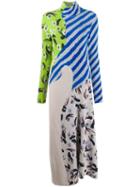 Christian Wijnants Patchwork Knitted Maxi Dress - Blue