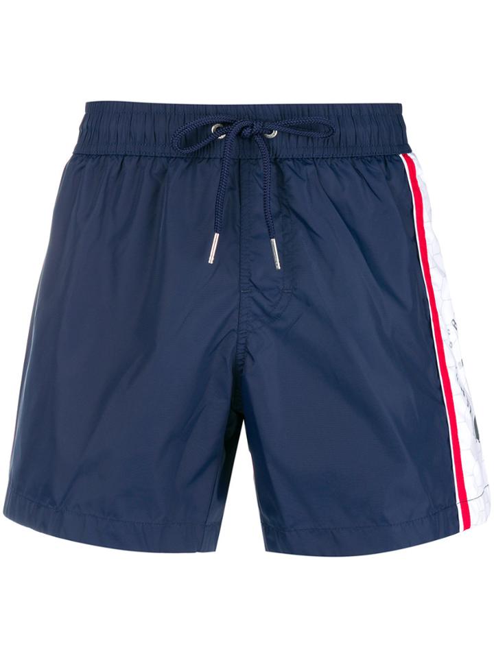 Dirk Bikkembergs Side Stripe Swim Shorts - Blue