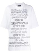 House Of Holland Printed Oversized T-shirt - White