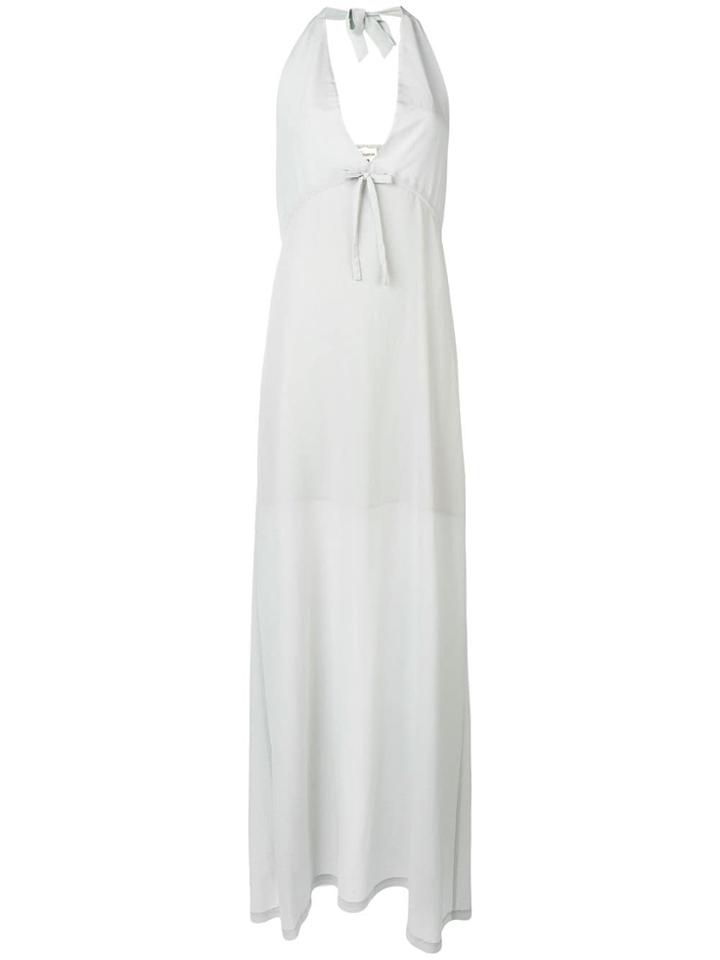 Semicouture Long Halter Neck Dress - Grey