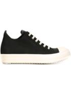 Rick Owens Drkshdw Lace-up Sneakers, Men's, Size: 44, Black, Rubber/cotton/leather