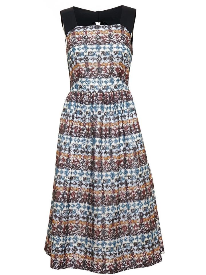 N.21 Printed Lace Dress With Bow Back
