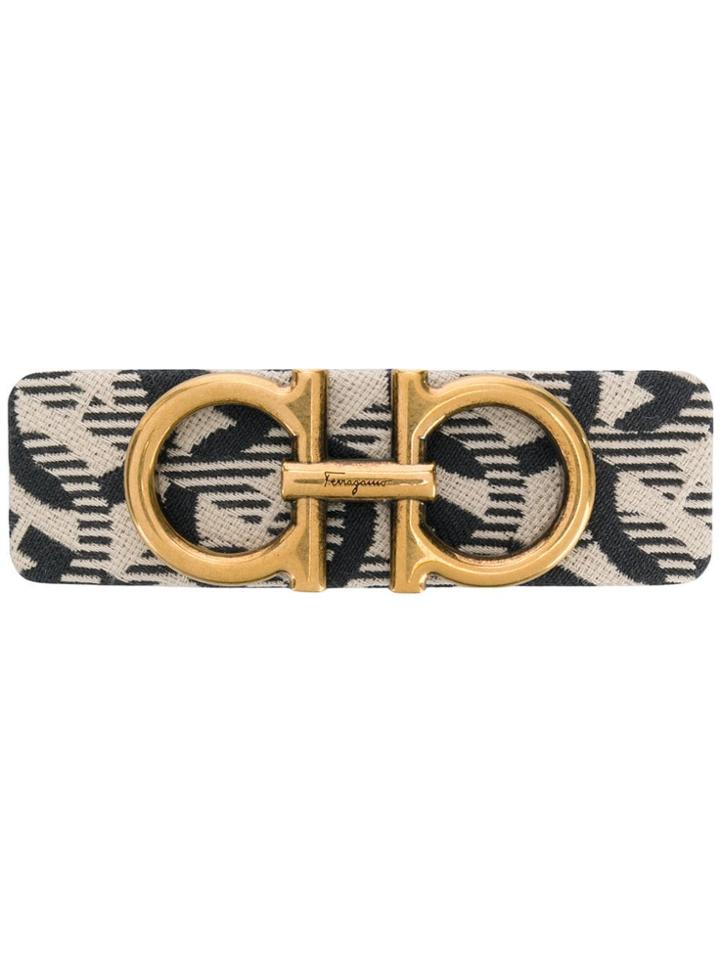 Salvatore Ferragamo Camouflage Logo Headband - Black
