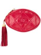 Chanel Vintage Tassel Detail Clutch - Red
