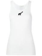 Marc Jacobs Sequinned Giraffe Tank Top, Women's, Size: Small, White, Cotton/modal/sequin