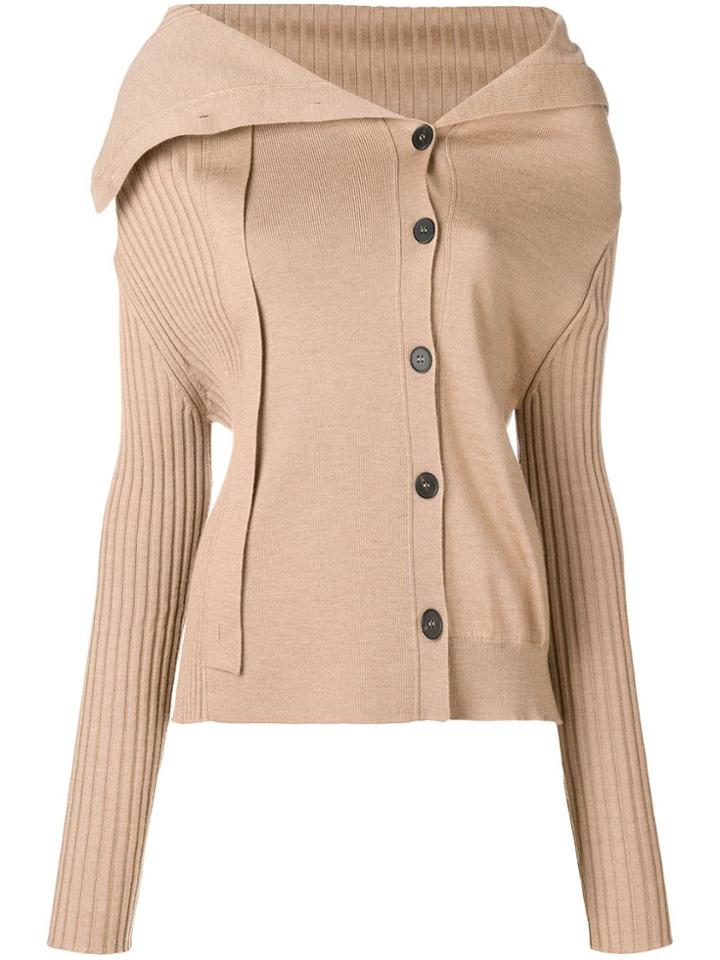 Jil Sander Asymmetric Long Sleeved Sweater - Neutrals