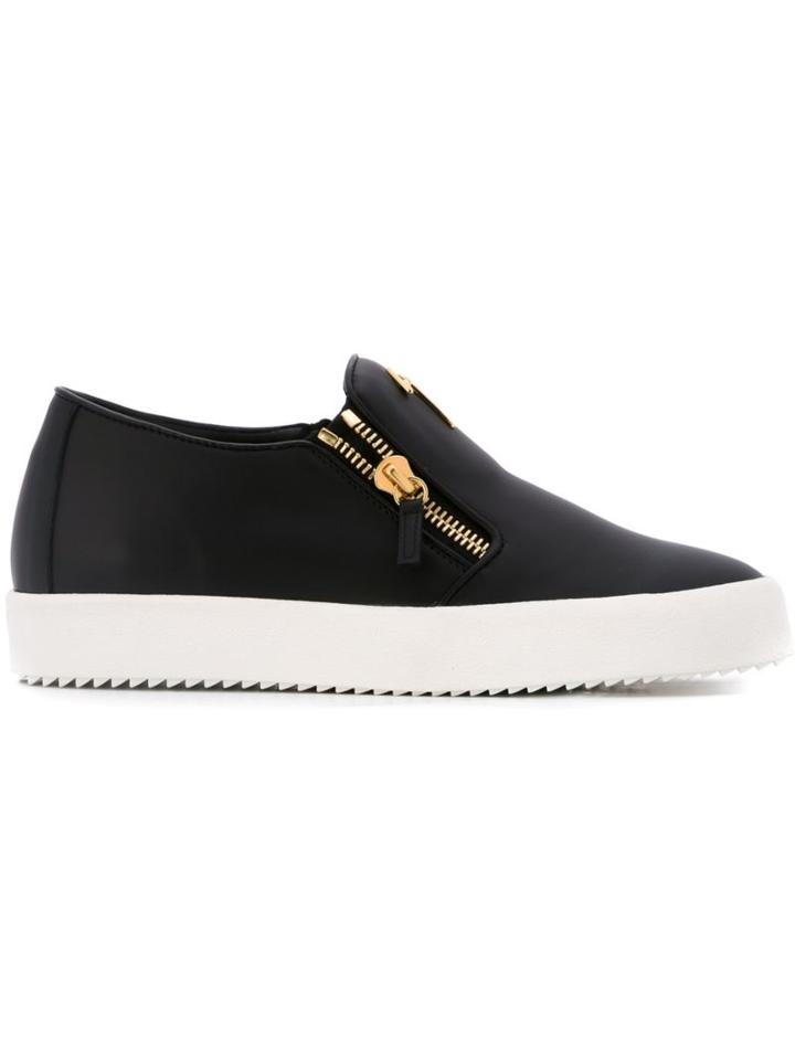 Giuseppe Zanotti Design Adam Slip-on Sneakers, Men's, Size: 43, Black, Leather/rubber