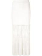 Dion Lee Godet Pleat Skirt - White