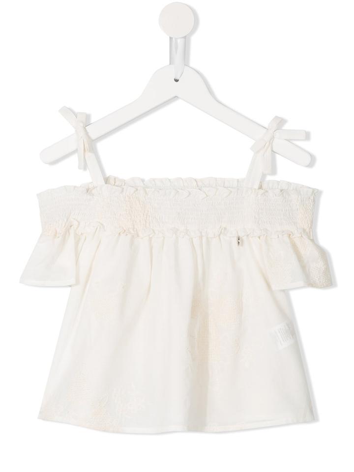 Lapin House Off Shoulder Blouse, Toddler Girl's, Size: 5 Yrs, White