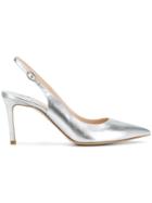 Roberto Festa Sling-back Pointed Pumps - Metallic