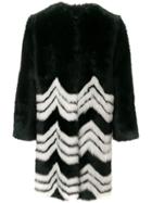 Givenchy Chevron Coat - Black
