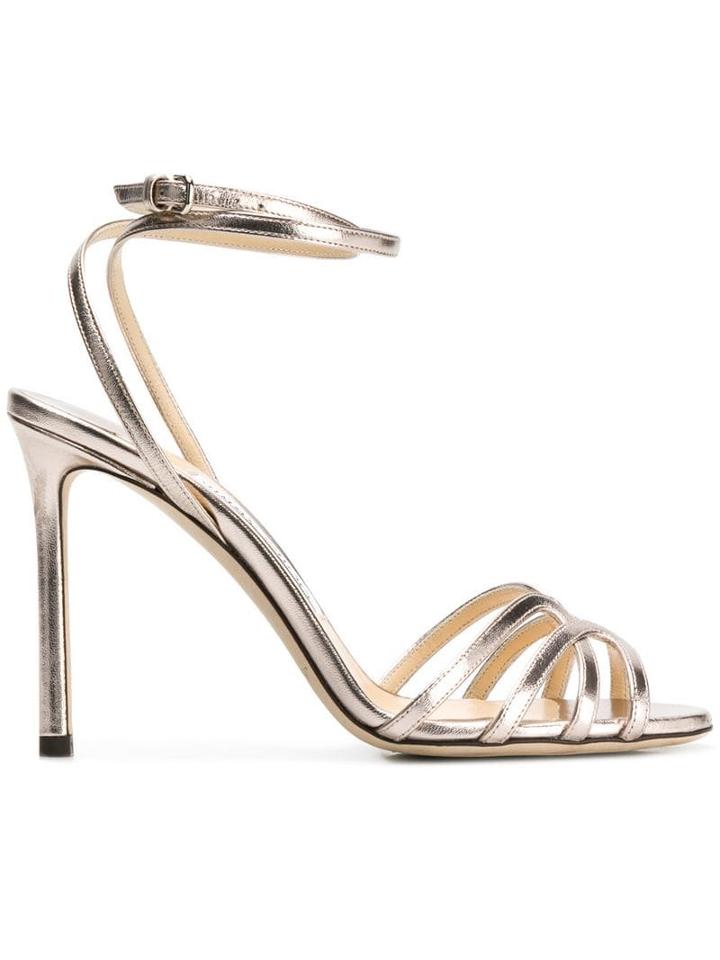 Jimmy Choo Platinum Mimi 100 Sandals - Metallic