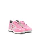 Hogan Kids Interactive Sneakers, Girl's, Size: 26, Pink/purple