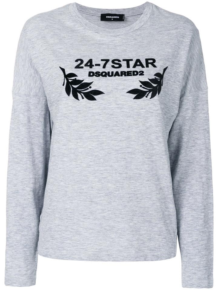 Dsquared2 - 24-7 Star Sweatshirt - Women - Cotton/viscose - M, Grey, Cotton/viscose