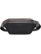 Burberry Medium Vintage Check And Nylon Bum Bag - Black