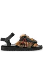 Kolor Textured Panelled Sandals - Blue