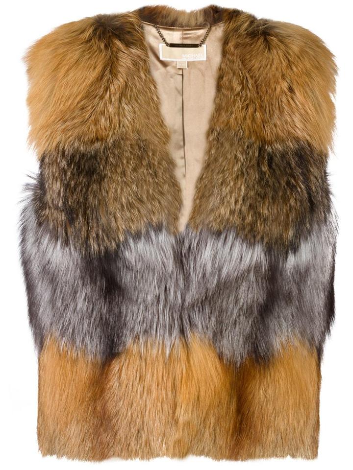 Michael Michael Kors Fox Fur Gilet - Nude & Neutrals