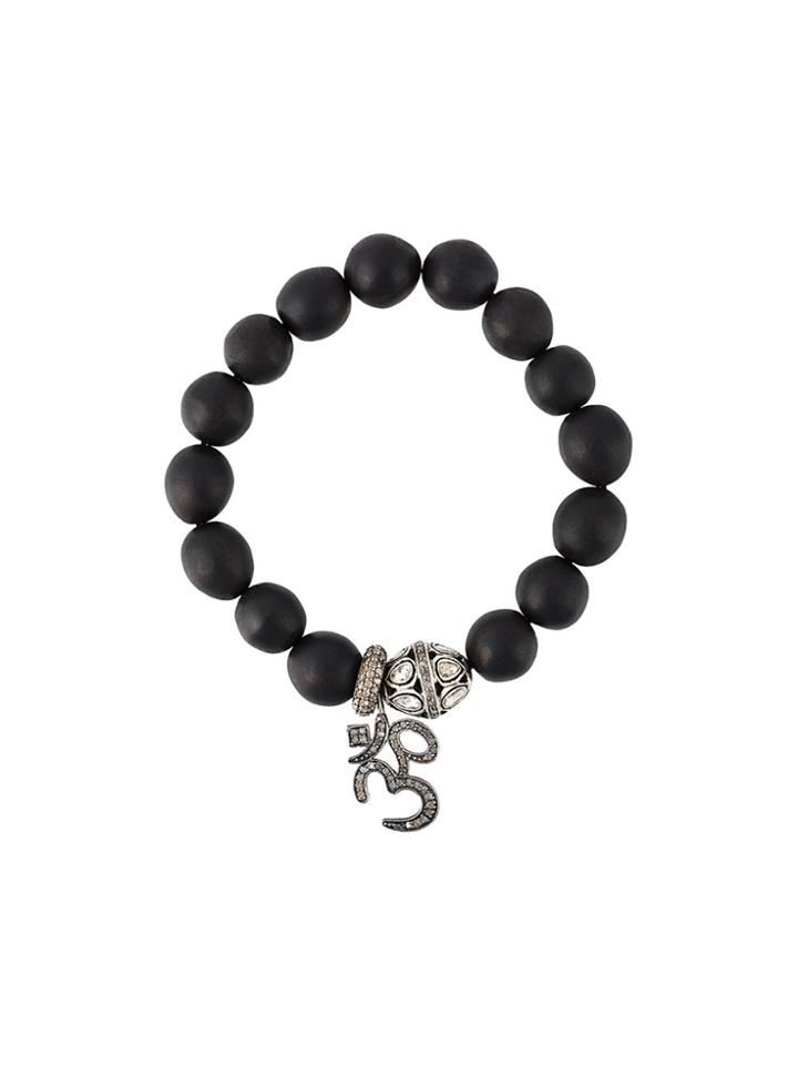 Gemco Diamond Charm Bead Bracelet - Black