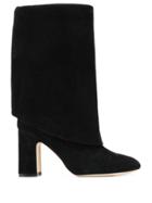 Stuart Weitzman Rolled Detail Boots - Black