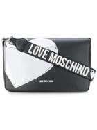 Love Moschino Silver Heart Tote Bag - Black