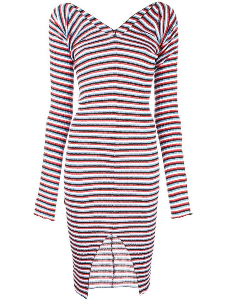 Sonia Rykiel Striped Stretch Midi Dress - Multicolour