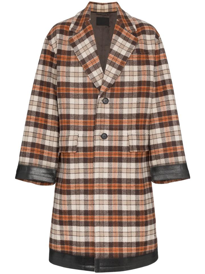 Prada Oversized Single Breasted Coat - Multicolour