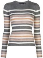 Theory Striped Sweatshirt - Grey