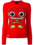 Philipp Plein Get Aware Jumper, Women's, Size: Medium, Red, Merino