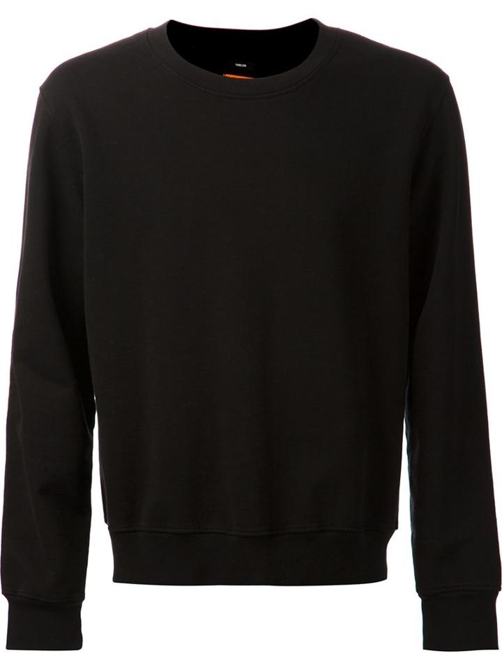 Fadeless Crew Neck Sweatshirt, Men's, Size: Large, Black, Cotton