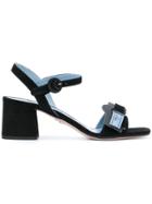 Prada Bow Detail Sandals - Black