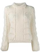Ganni Long Sleeve Jumper, Women's, Size: Small, Nude/neutrals, Mohair/wool