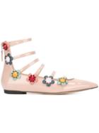 Fendi Flower Appliqué Ballerinas