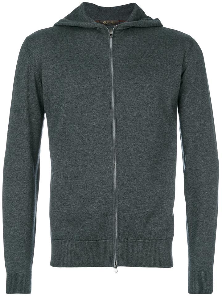 Loro Piana - Hooded Zip-up Jacket - Men - Cotton/cashmere - M, Grey, Cotton/cashmere