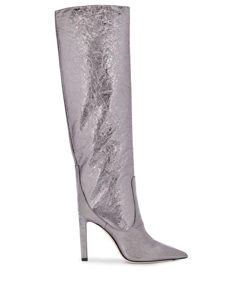 Jimmy Choo Mavis 100mm Boots - Silver