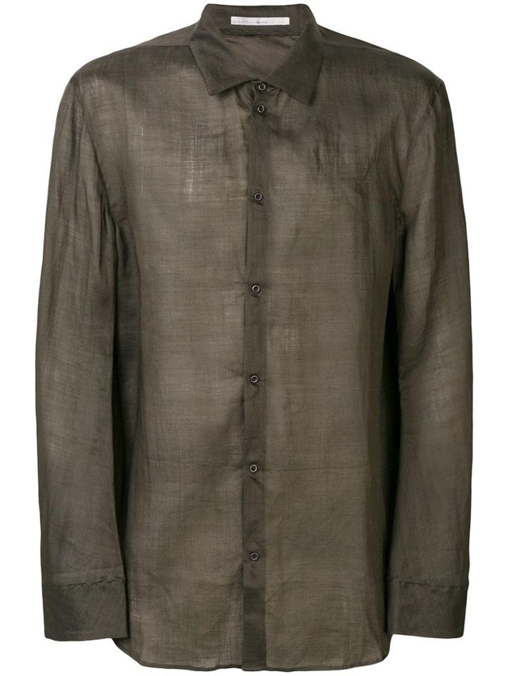 Taichi Murakami Back Stripe Detail Shirt - Green