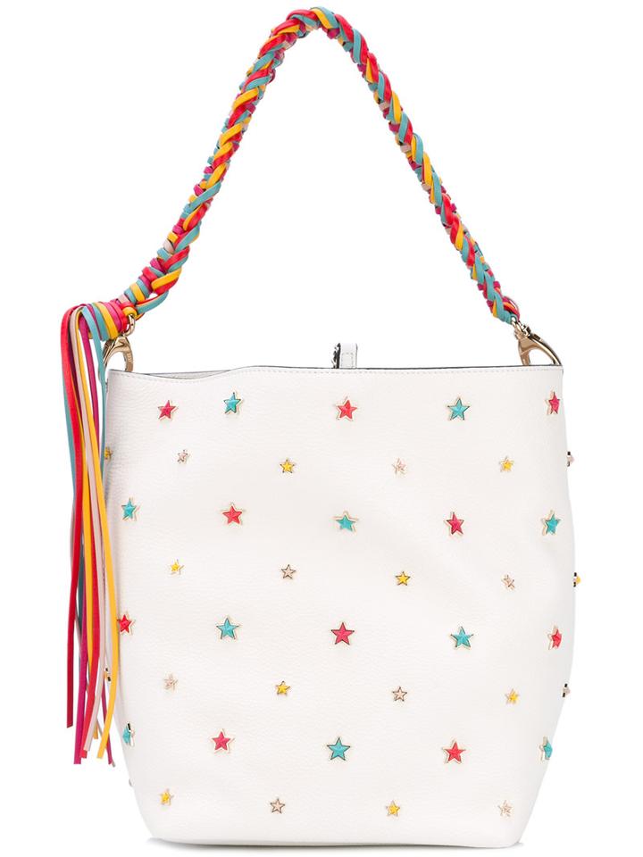 Red Valentino - Star-embellished Tote - Women - Leather/metal (other) - One Size, White, Leather/metal (other)