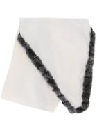 N.peal Contrast Texture Scarf - Neutrals
