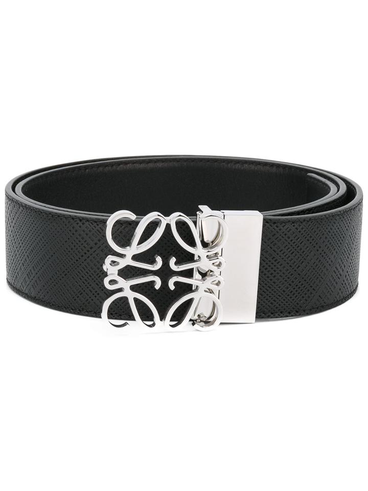 Loewe - Logo-buckled Belt - Men - Calf Leather - 95, Black, Calf Leather