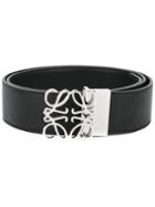 Loewe - Logo-buckled Belt - Men - Calf Leather - 95, Black, Calf Leather