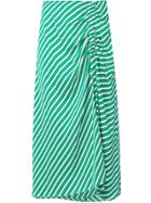 Steffen Schraut Ruched Striped Skirt - Green