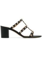 Valentino Rockstud Detail Mules - Black
