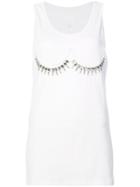 Maison Margiela Embellished Tank Top - White