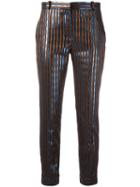 Carven Striped Pants, Women's, Size: 40, Blue, Polyester/acetate/viscose/metallized Polyester