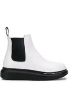 Alexander Mcqueen Chunky Sole Chelsea Boots - White