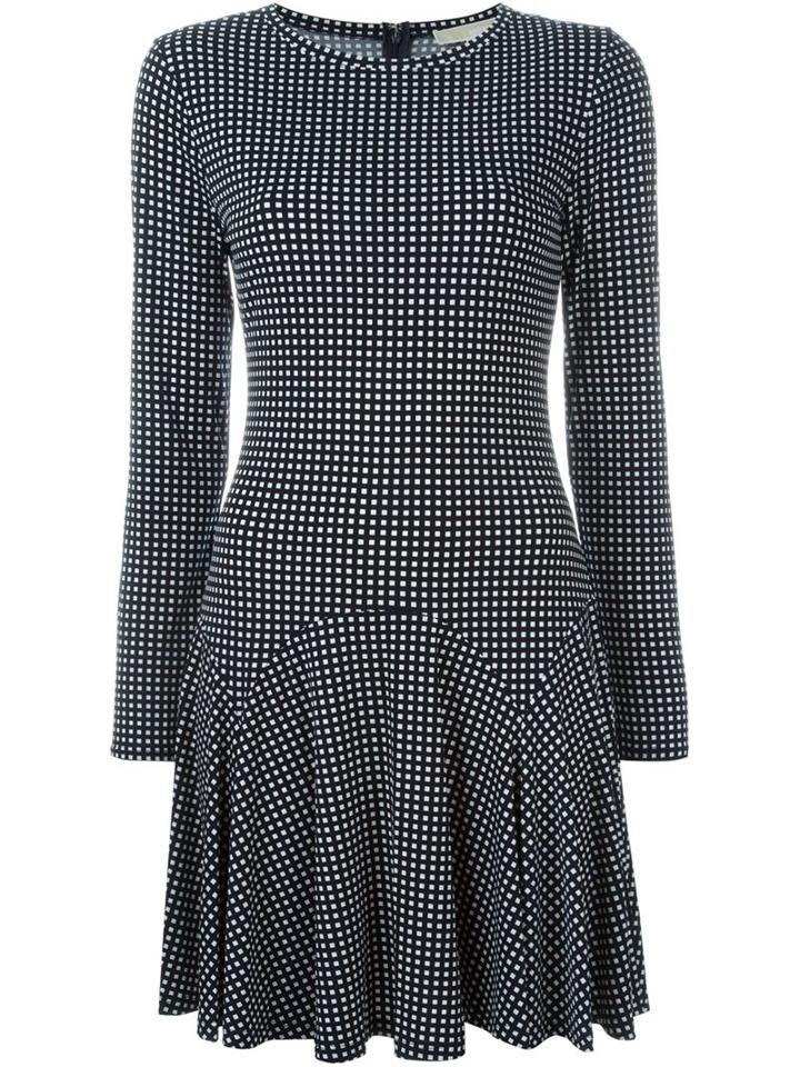 Michael Michael Kors Grid Print Flared Dress