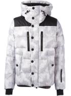 Moncler Grenoble Hooded Buttoned Jacket, Men's, Size: 1, Grey, Feather Down/polyamide/polyester