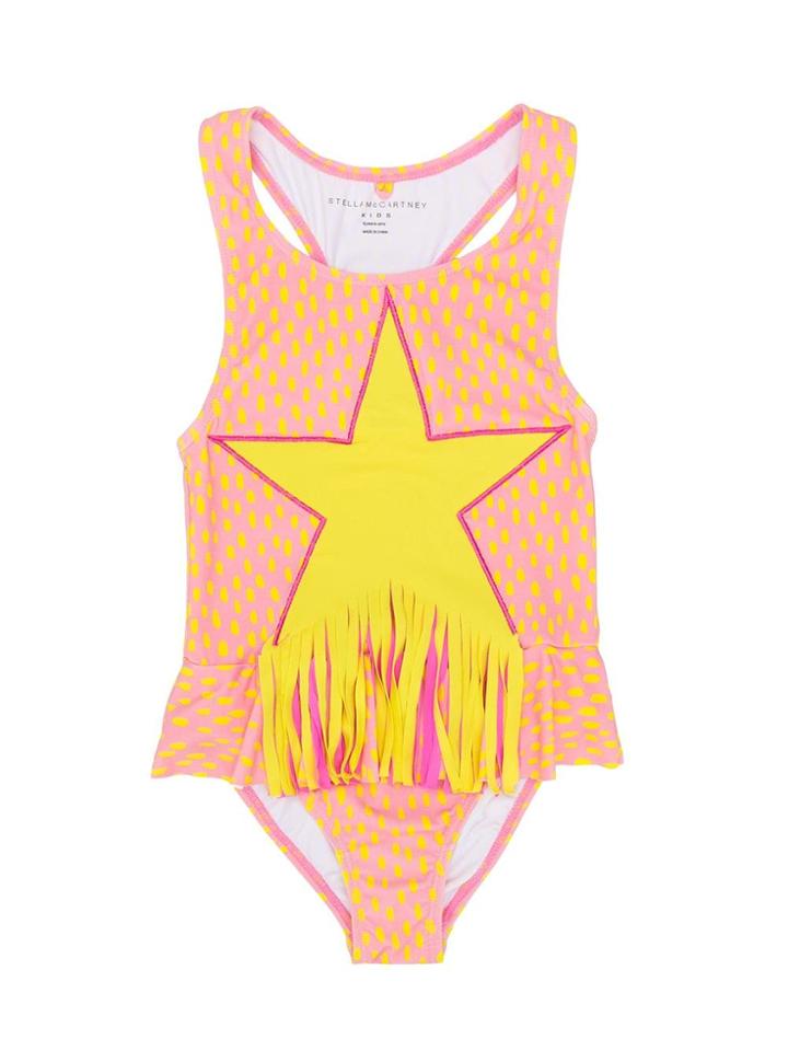Stella Mccartney Kids Fringed Star Swimsuit - Pink