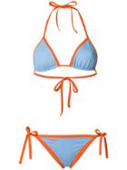 Fendi Contrast Bikini Set - Blue